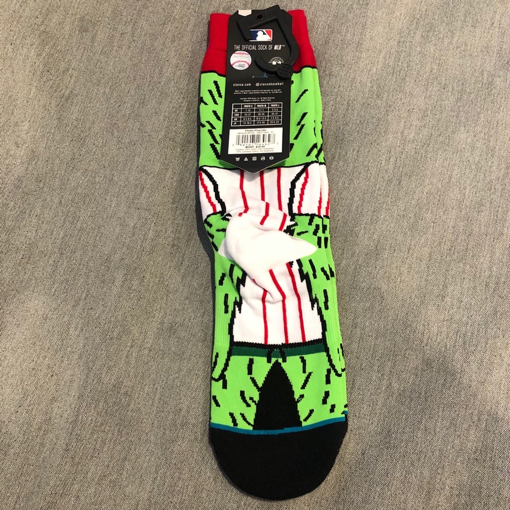 Stance Phillies Phanatics Crew Socks Youth Kids L - Picture 7 of 11